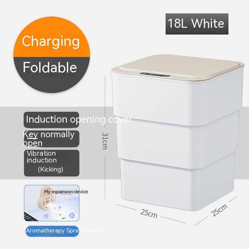 best Smart Trash Can With Lid For Bedroom And Living Room Kitchen Storage Box Trash Can Induction Small Car Box Automatic Smart Dustbin Smart Trash Bin 0 shop online at M2K Trends for smart