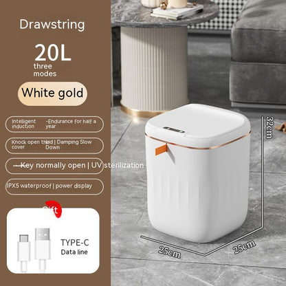 best Smart Trash Can With Lid For Bedroom And Living Room Kitchen Storage Box Trash Can Induction Small Car Box Automatic Smart Dustbin Smart Trash Bin 0 shop online at M2K Trends for smart