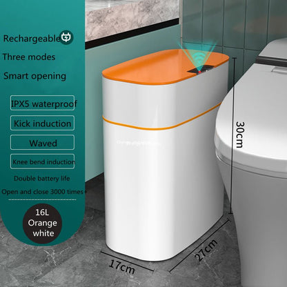 best Smart Trash Can With Lid For Bedroom And Living Room Kitchen Storage Box Trash Can Induction Small Car Box Automatic Smart Dustbin Smart Trash Bin 0 shop online at M2K Trends for smart