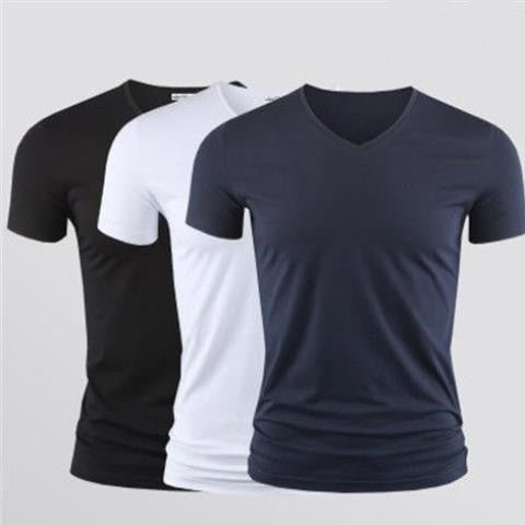 best Solid Color Round Neck Slim Half Sleeve t-Shirt 0 shop online at M2K Trends for