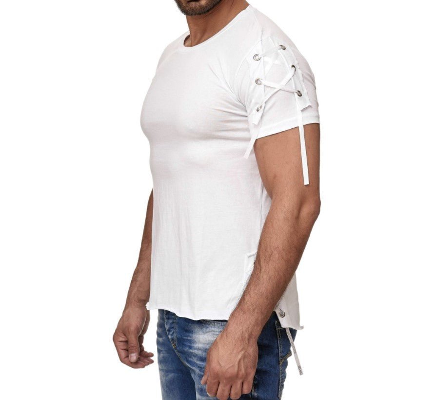 best Solid Slim Fit Sports Collarless Youth Cuff T-Shirt Shirts & Tops shop online at M2K Trends for black t shirt women