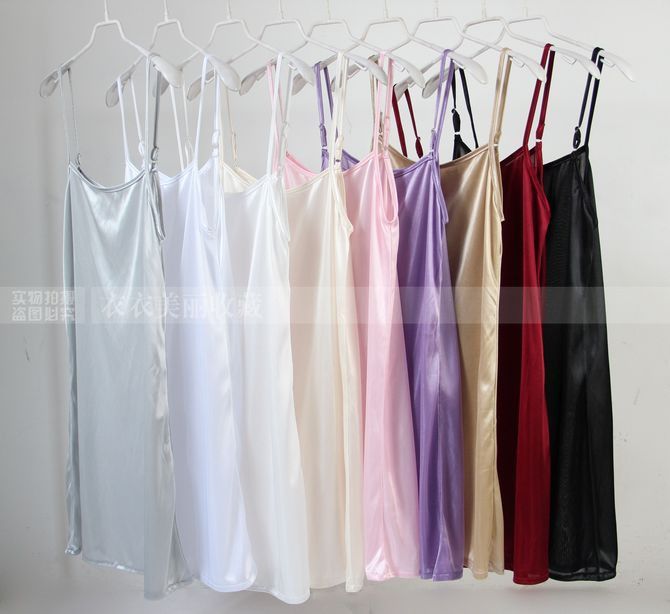 best Spaghetti strap tank underskirt women Spring and summer medium long slip dress basic underskirt one-piece full slip petticoat 0 shop online at M2K Trends for