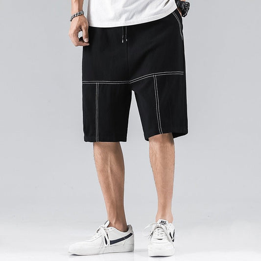 best Sports Shorts Men's Casual Pants Straight Loose Harem Cotton And Linen Five-Point Pants Clothing shop online at M2K Trends for men shorts
