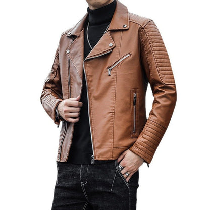 best Spring And Autumn Leather Clothes Men's Motorcycle Jacket 0 shop online at M2K Trends for