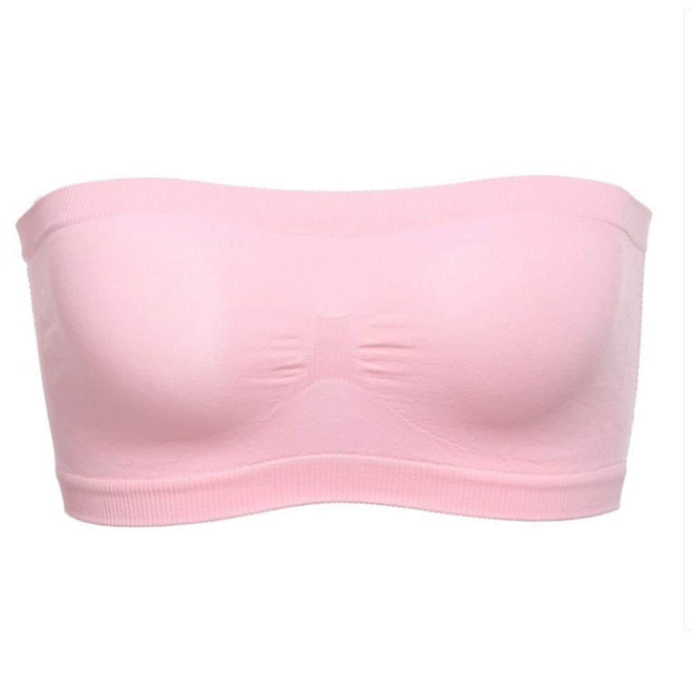 best Spring Summer Women Bra Seamless Tube Top Bra Strapless Bandeau Push up Bra Women's Underwear Basic Stretch Underwear Lingerie 0 shop online at M2K Trends for