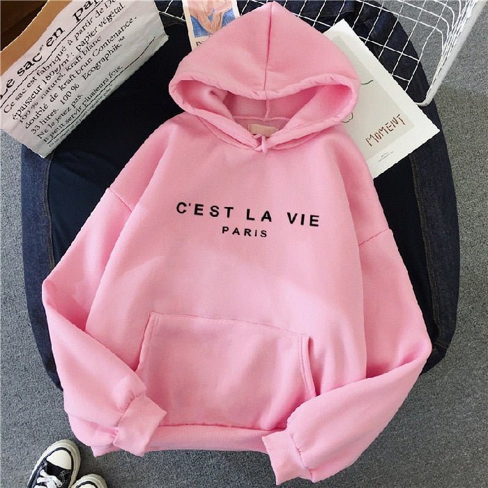 best Streetwear Hoodies Letter Printed Women Sweatshirt Autumn Winter Long Sleeve Harajuku Pullovers Hooded Sweater sudadera mujer 0 shop online at M2K Trends for