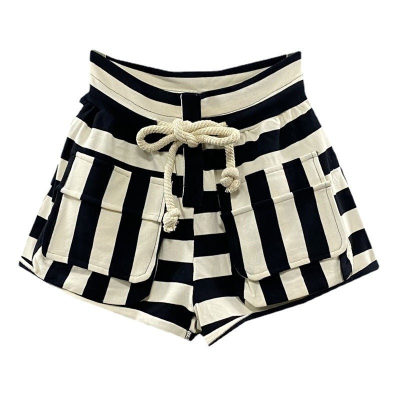 best Striped Casual Cargo Shorts Women Hot Pants 0 shop online at M2K Trends for