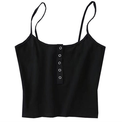 best Summer 2022 Sexy Party Tops Backless Hollow Out Fitness Sleeveless Short Crop Tops Camisoles Streetwear Black Lace Up Crop Tops 0 shop online at M2K Trends for