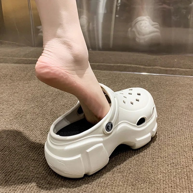 best Summer Women Clogs Quick Dry Wedges Platform Garden Shoes Beach Sandals Home Slippers Thick Sole Increased Flip Flops for Women shop online at M2K Trends for