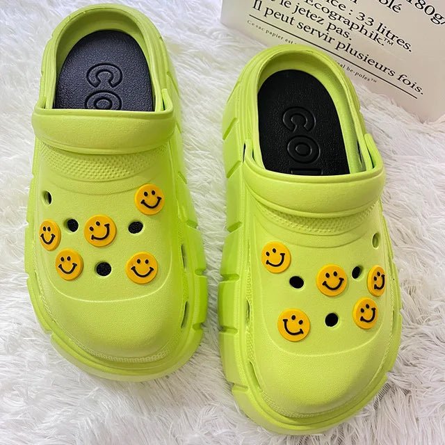 best Summer Women Clogs Quick Dry Wedges Platform Garden Shoes Beach Sandals Home Slippers Thick Sole Increased Flip Flops for Women shop online at M2K Trends for