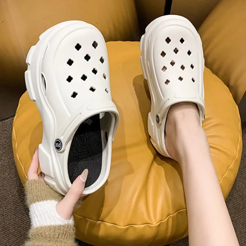 best Summer Women Clogs Quick Dry Wedges Platform Garden Shoes Beach Sandals Home Slippers Thick Sole Increased Flip Flops for Women shop online at M2K Trends for