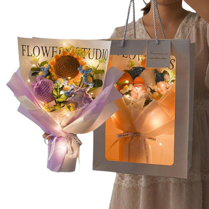 best Sunflower Knitted Wool Bouquet Hand-knitted Mother's Day Accessories shop online at M2K Trends for gift