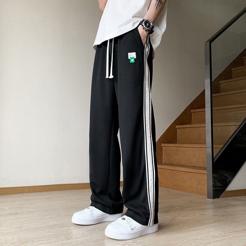 best Sweatpants Men's Striped Fashion Straight Loose 0 shop online at M2K Trends for