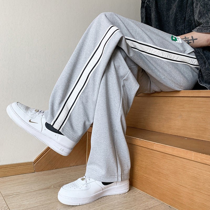 best Sweatpants Men's Striped Fashion Straight Loose 0 shop online at M2K Trends for