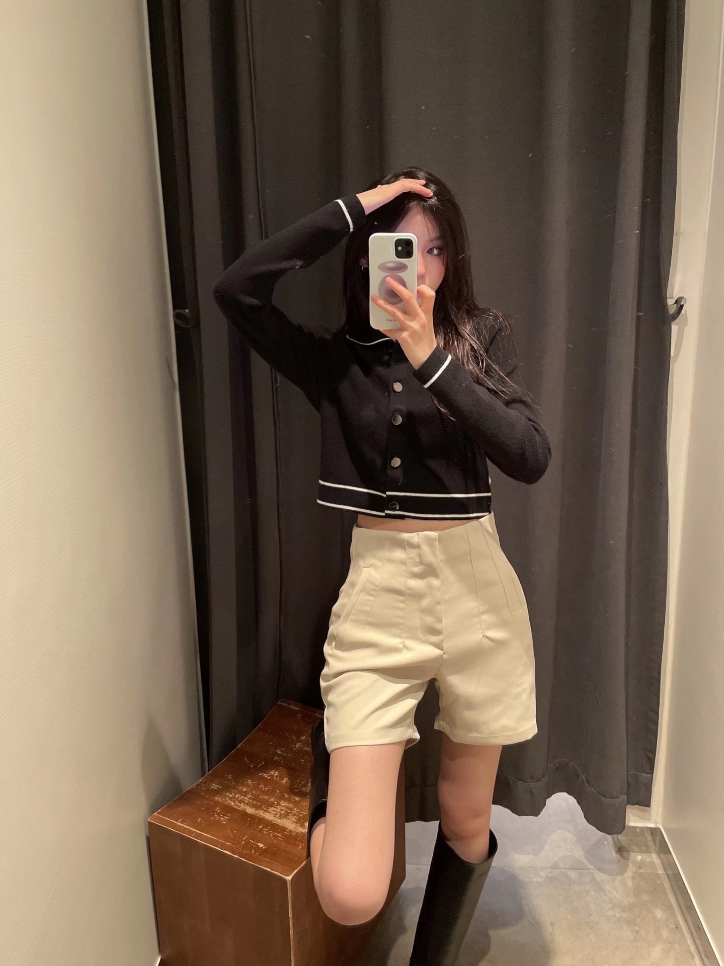 best Temperament Simple High Waist Casual Shorts Women 0 shop online at M2K Trends for