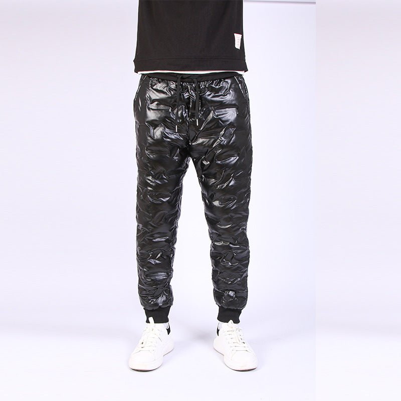 best Thickened Men's And Women's Couples Laminated Glossy Outdoor Trousers Clothing shop online at M2K Trends for men pants
