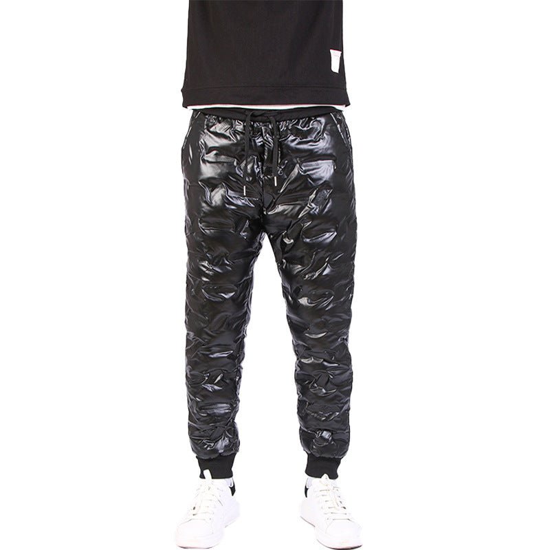 best Thickened Men's And Women's Couples Laminated Glossy Outdoor Trousers Clothing shop online at M2K Trends for men pants