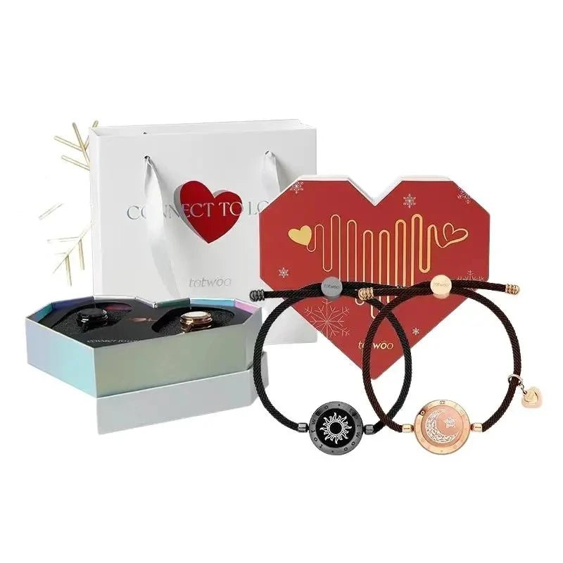 best TOTWOO Long Distance Touch Bracelets for Couples ,Light up&Vibration Relationship Gifts for Lovers Smart Jewelry Love Bracelets Accessories shop online at M2K Trends for