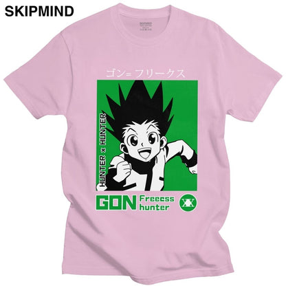 best Trendy Men T Shirt Hunter X Hunter Short Sleeved Cotton Tee Round Neck Leisure Gon Freecss T-shirt Japanese Manga Anime Tshirt 0 shop online at M2K Trends for