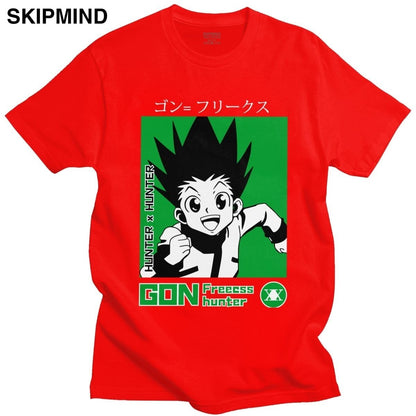 best Trendy Men T Shirt Hunter X Hunter Short Sleeved Cotton Tee Round Neck Leisure Gon Freecss T-shirt Japanese Manga Anime Tshirt 0 shop online at M2K Trends for