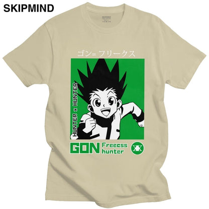 best Trendy Men T Shirt Hunter X Hunter Short Sleeved Cotton Tee Round Neck Leisure Gon Freecss T-shirt Japanese Manga Anime Tshirt 0 shop online at M2K Trends for