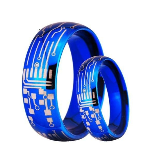 best Tungsten 6mm Circuit Board Wedding Ring shop online at M2K Trends for