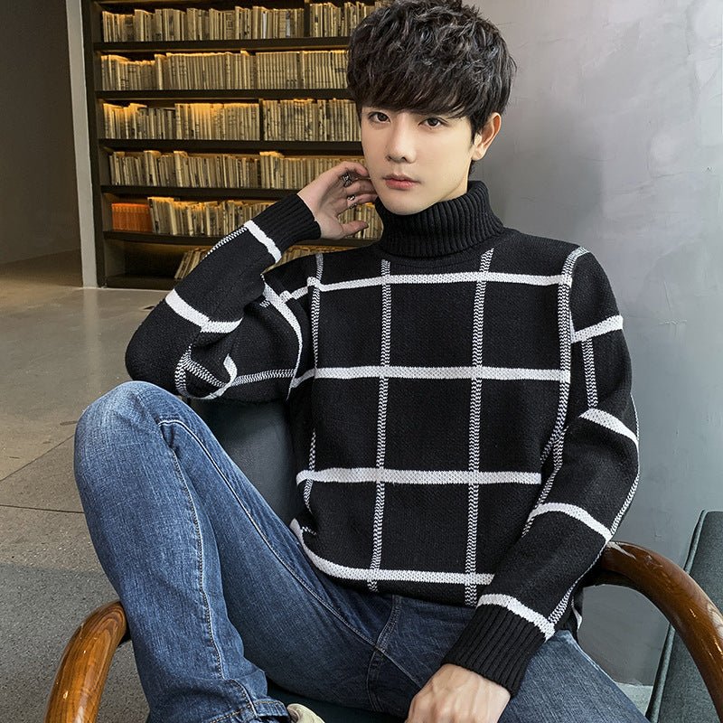 best Turtleneck sweater men's knit sweater personality sweater 0 shop online at M2K Trends for