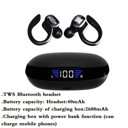 best TWS Bluetooth Earphones With Microphones Sport Ear Hook LED Display Wireless Headphones HiFi Stereo Earbuds Waterproof Headsets Accessories shop online at M2K Trends for