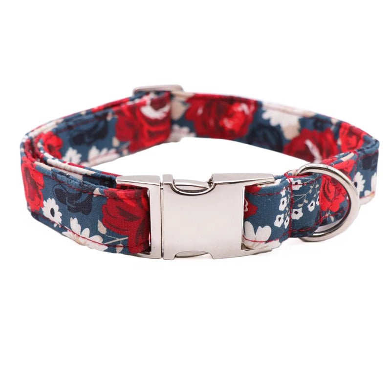 best Unique Style Paws Dog Collar Flower Cotton Fabric Dog Collar and Bow shop online at M2K Trends for