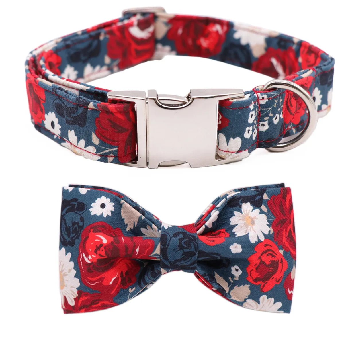 best Unique Style Paws Dog Collar Flower Cotton Fabric Dog Collar and Bow shop online at M2K Trends for