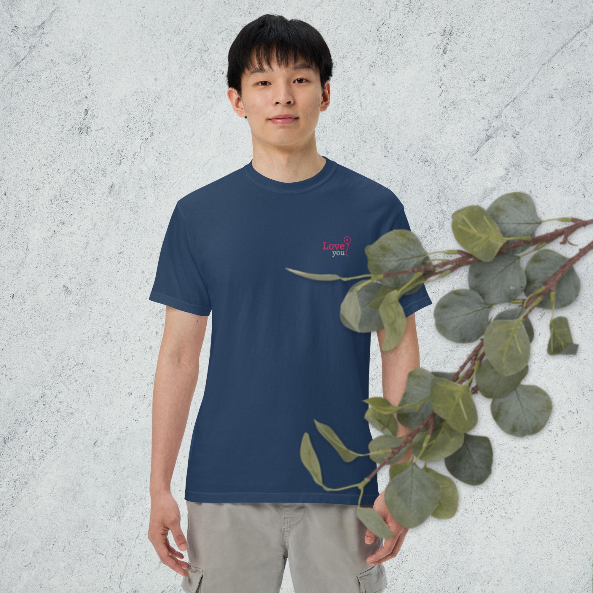 best Unisex garment-dyed heavyweight love t-shirt T-Shirt shop online at M2K Trends for Casual wear Graphic tees