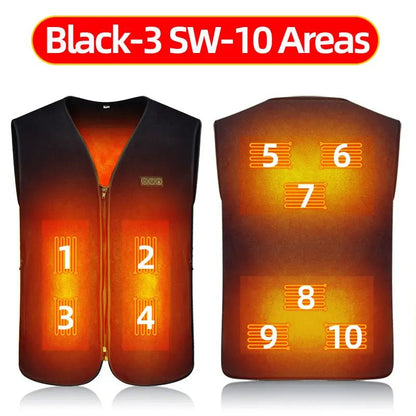 best Usb Heated Vest Men Women Rechargeable Warming Self Heating Vest Fleece Electric Heated Jacket Clothing Thermal Waistcoat shop online at M2K Trends for