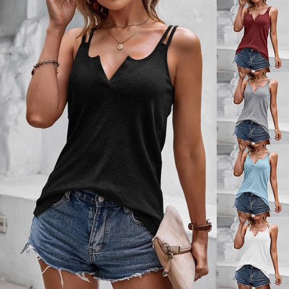 best V-neck Camisole Tops For Women Casual Spaghetti Strap Tank Tops Blouse shop online at M2K Trends for