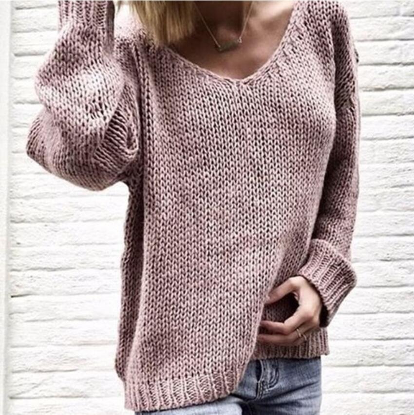 best V-neck sweater loose sweater 0 shop online at M2K Trends for