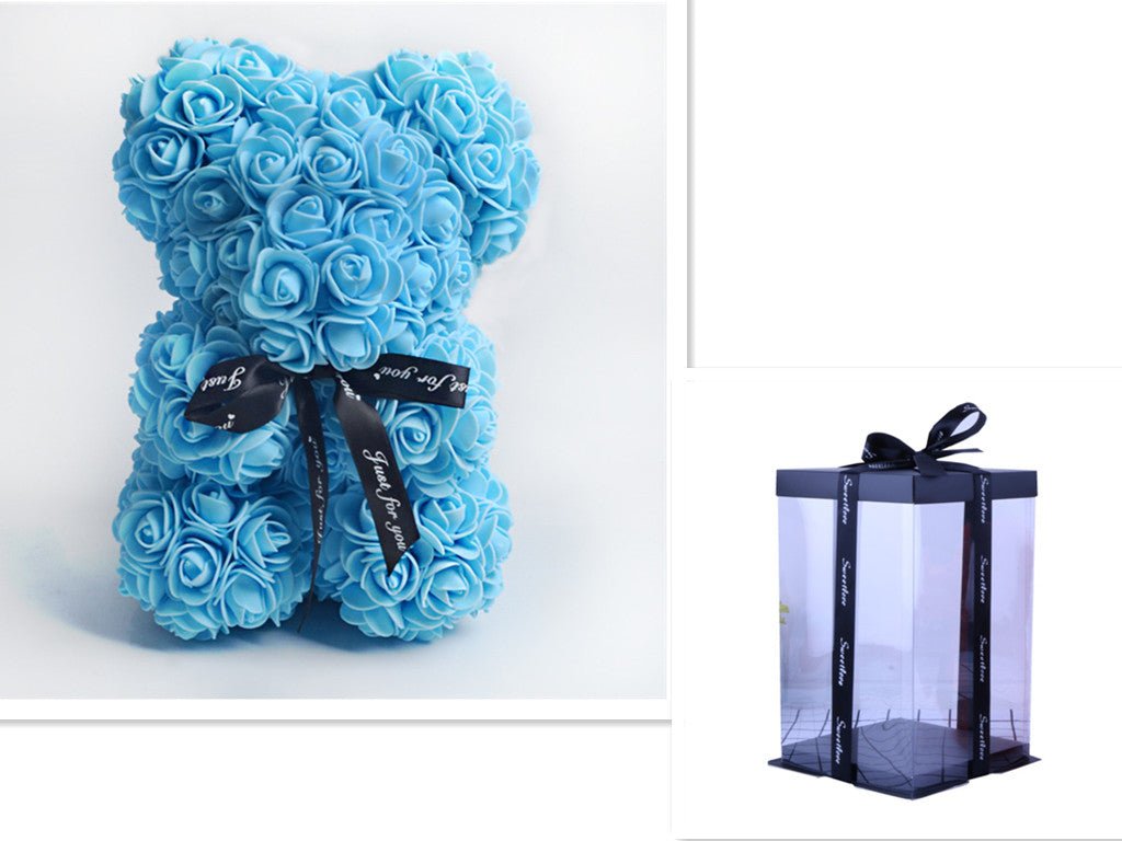 best Valentine's Day Gift Rose Bear Eternal Flower Rose Teddy Bear PE Foam Bear 25cm Valentines Day Other shop online at M2K Trends for gift