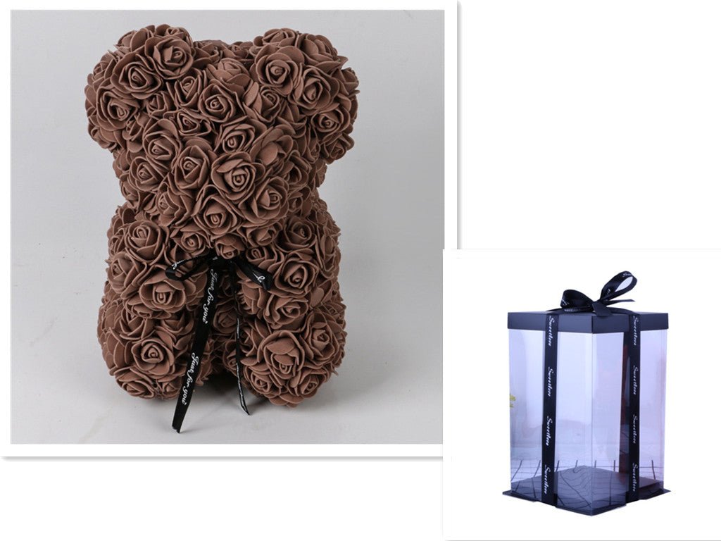 best Valentine's Day Gift Rose Bear Eternal Flower Rose Teddy Bear PE Foam Bear 25cm Valentines Day Other shop online at M2K Trends for gift