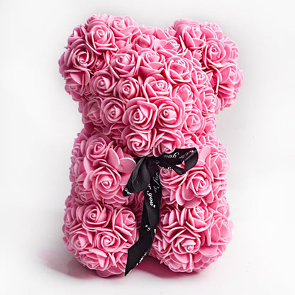 best Valentine's Day Gift Rose Bear Eternal Flower Rose Teddy Bear PE Foam Bear 25cm Valentines Day Other shop online at M2K Trends for gift