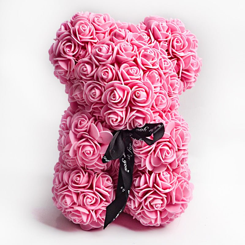 best Valentine's Day Gift Rose Bear Eternal Flower Rose Teddy Bear PE Foam Bear 25cm Valentines Day Other shop online at M2K Trends for gift