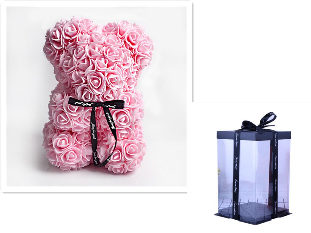 best Valentine's Day Gift Rose Bear Eternal Flower Rose Teddy Bear PE Foam Bear 25cm Valentines Day Other shop online at M2K Trends for gift