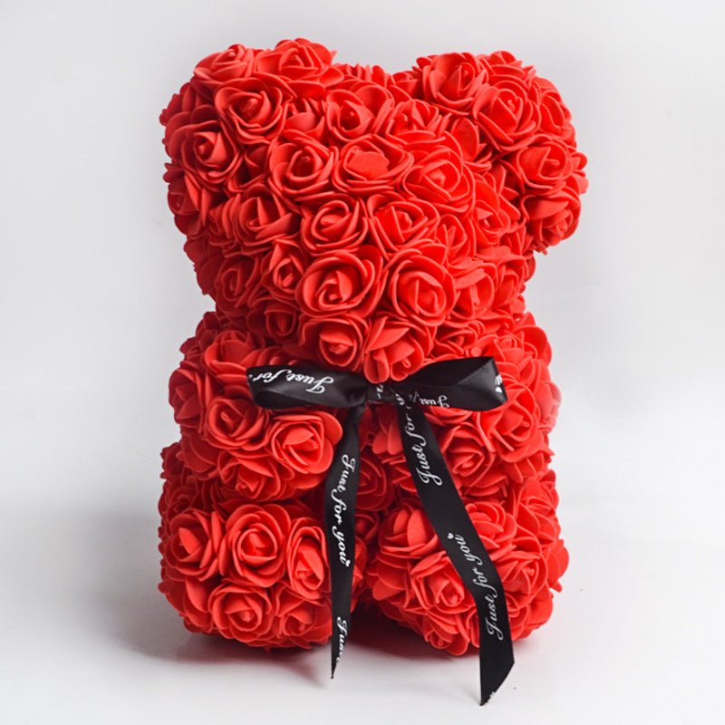 best Valentine's Day Gift Rose Bear Eternal Flower Rose Teddy Bear PE Foam Bear 25cm Valentines Day Other shop online at M2K Trends for gift