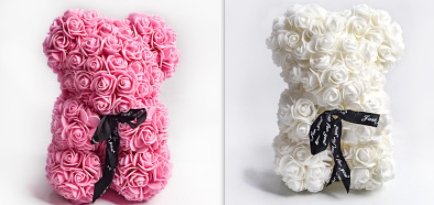 best Valentine's Day Gift Rose Bear Eternal Flower Rose Teddy Bear PE Foam Bear 25cm Valentines Day Other shop online at M2K Trends for gift