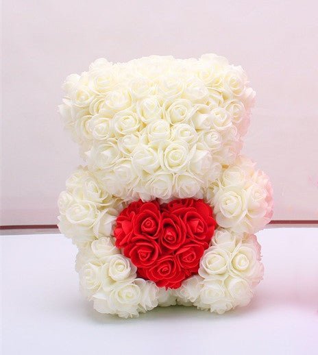 best Valentine's Day Gift Rose Bear Eternal Flower Rose Teddy Bear PE Foam Bear 25cm Valentines Day Other shop online at M2K Trends for gift