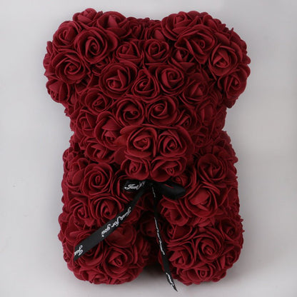 best Valentine's Day Gift Rose Bear Eternal Flower Rose Teddy Bear PE Foam Bear 25cm Valentines Day Other shop online at M2K Trends for gift