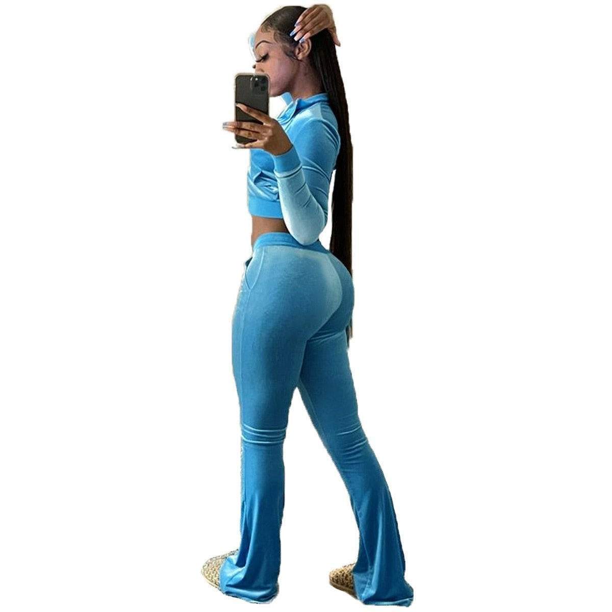 best Velvet Tracksuit Women Set Casual Sport Jogging Two Piece Set Zip Sporty Jacket Top+Pants Brief Sets Streetwear Matching Outfits 0 shop online at M2K Trends for