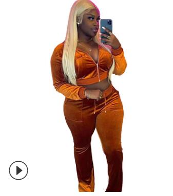 best Velvet Tracksuit Women Set Casual Sport Jogging Two Piece Set Zip Sporty Jacket Top+Pants Brief Sets Streetwear Matching Outfits 0 shop online at M2K Trends for