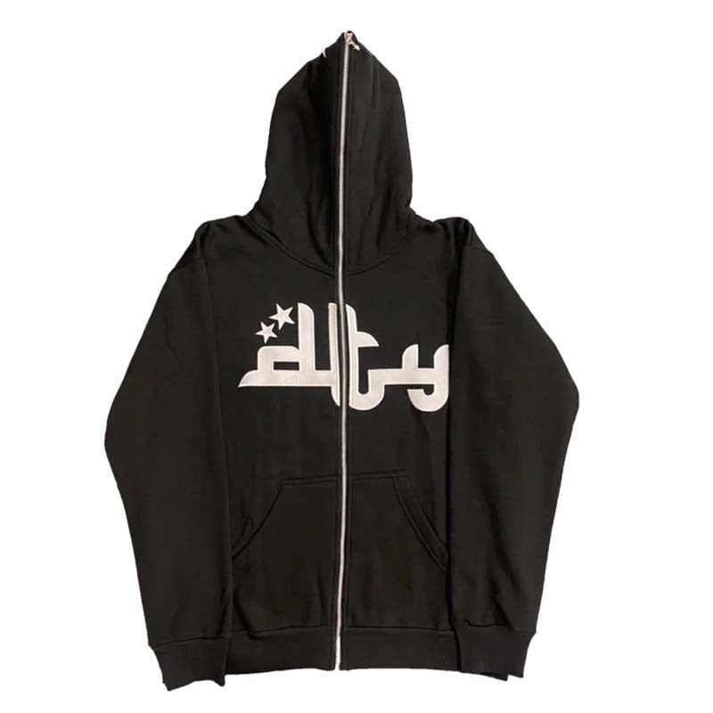 best Vintage Men Hoodies Fashion Hip Hop Printed Hooded Sweatshirts Gothic Punk Oversized Zip Up Jacket Coat Hoodie Y2k Clothes shop online at M2K Trends for