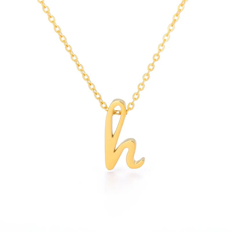 best Vintage Tiny Initial Letter Necklaces For Women Stainless Steel Old English Letter Necklace Birthday Gothic Jewelry Gift Femme shop online at M2K Trends for
