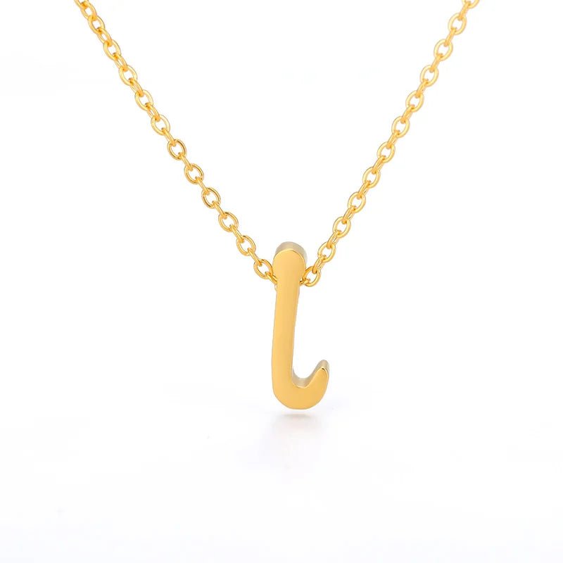 best Vintage Tiny Initial Letter Necklaces For Women Stainless Steel Old English Letter Necklace Birthday Gothic Jewelry Gift Femme shop online at M2K Trends for