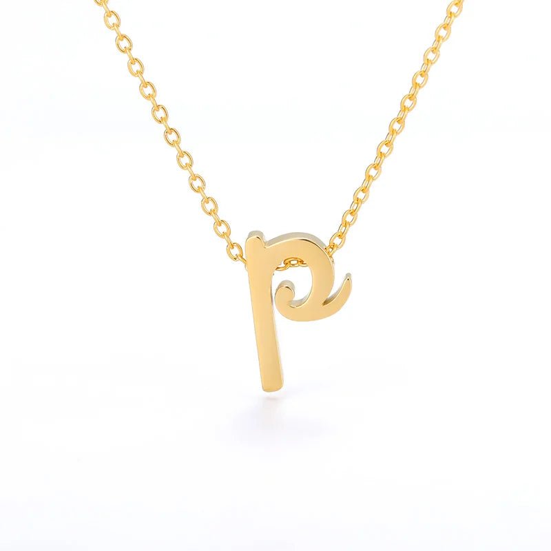 best Vintage Tiny Initial Letter Necklaces For Women Stainless Steel Old English Letter Necklace Birthday Gothic Jewelry Gift Femme shop online at M2K Trends for
