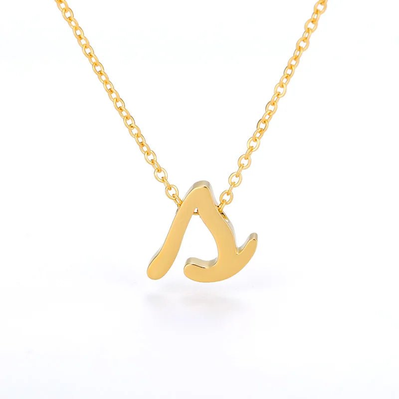 best Vintage Tiny Initial Letter Necklaces For Women Stainless Steel Old English Letter Necklace Birthday Gothic Jewelry Gift Femme shop online at M2K Trends for